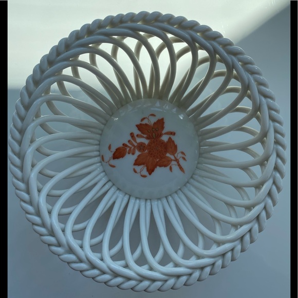 Herend porcelain basket